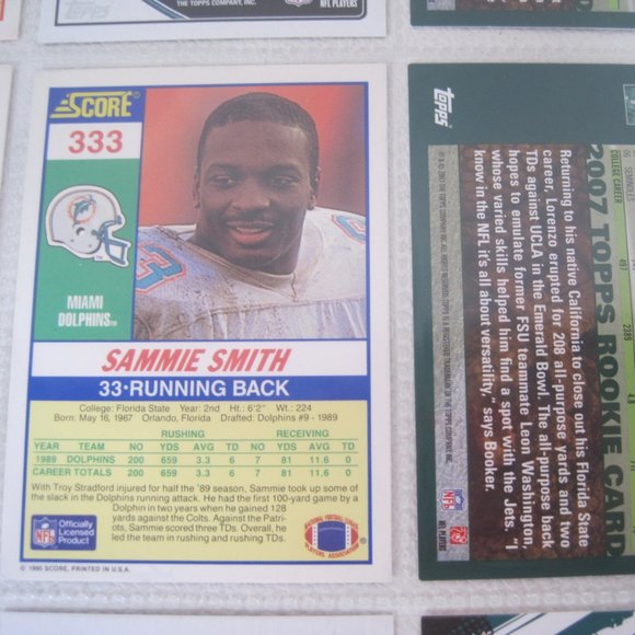 Lot Of 9 NFL Miami Dolphins Player Cards - Picture 8 of 12